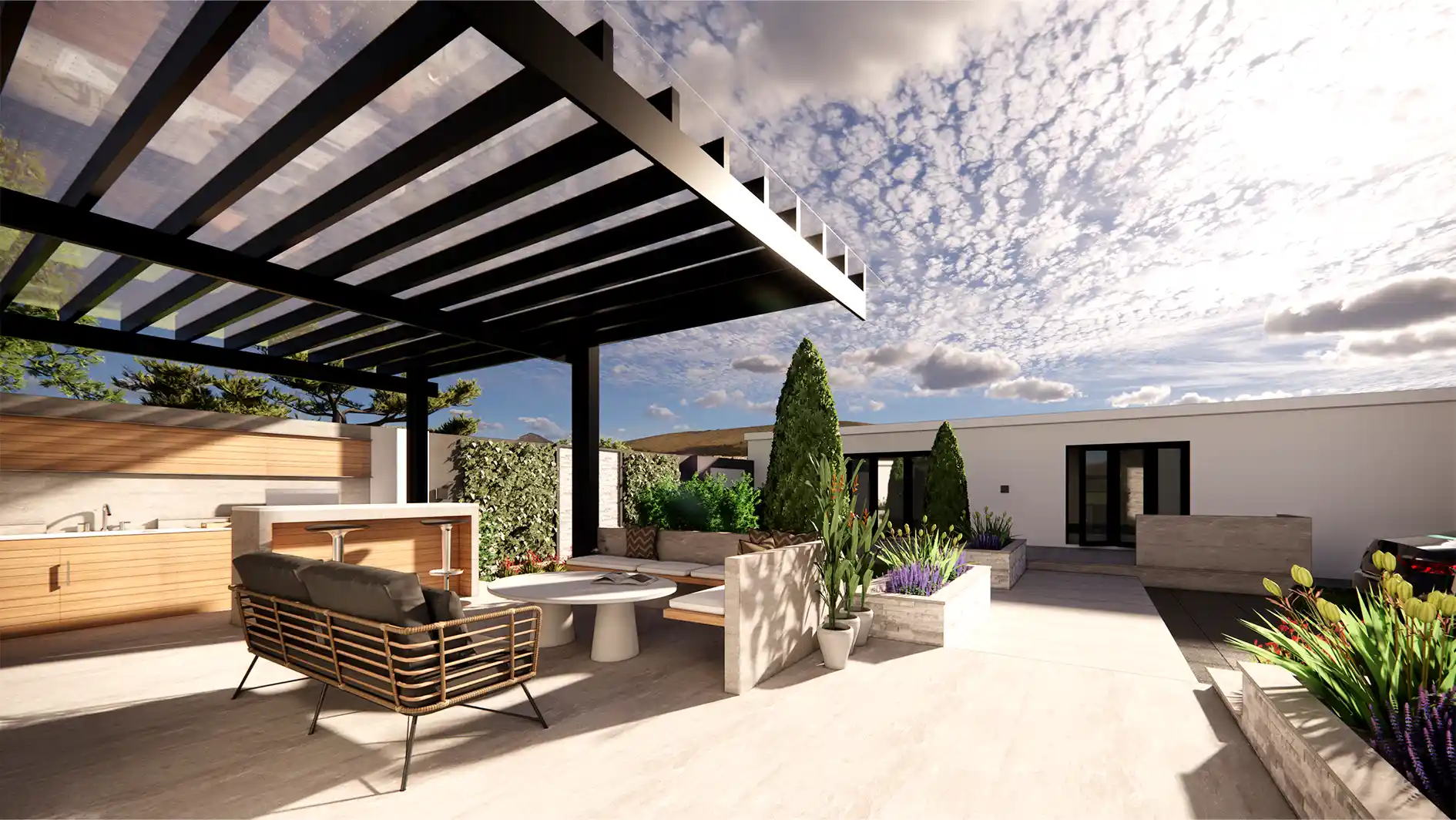Ashburton Avenue, Ilford — Exterior Landscaping & Garden Design interior design London by Interior Studio Ltd — image 3